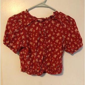 American Eagle Red crop top